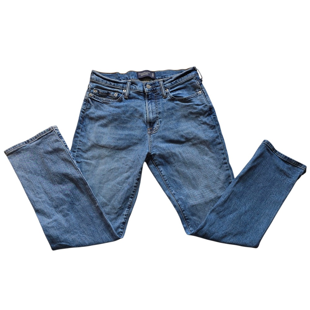 Abercrombie &‎ Fitch Mens Athletic Straight Signature Stretch Jeans